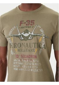 Aeronautica Militare T-Shirt 261TS2536UJ00641 Zielony Regular Fit. Kolor: zielony. Materiał: bawełna #4
