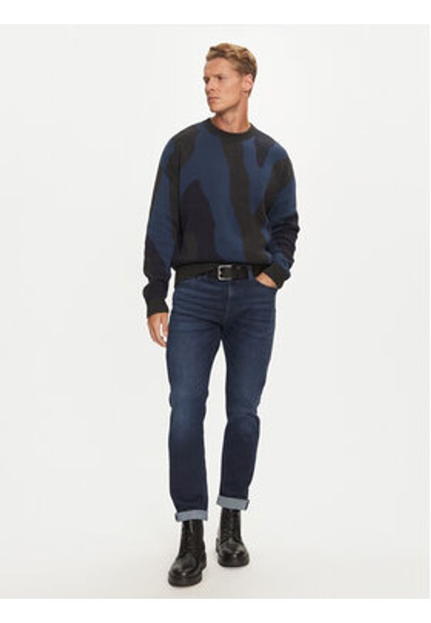 Mustang Jeansy Vegas 1015495 Granatowy Slim Fit. Kolor: niebieski