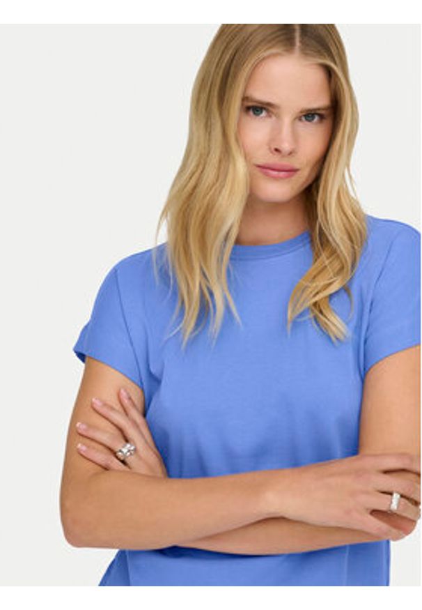only - ONLY T-Shirt Erica 15308926 Niebieski Oversize. Kolor: niebieski. Materiał: bawełna