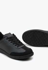 Born2be - Czarne Sneakersy przed Kostkę Sznurowane Alestren. Wysokość cholewki: przed kostkę. Nosek buta: okrągły. Zapięcie: sznurówki. Kolor: czarny. Materiał: materiał. Obcas: na obcasie. Wysokość obcasa: niski #4