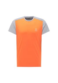 Koszulka trekkingowa męska Haglöfs L.I.M Tech Tee. Kolor: pomarańczowy, szary, wielokolorowy. Sport: turystyka piesza