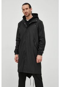 Rains parka 18140 Fishtail Parka 18140 kolor czarny przejściowa 18140.01-Black. Okazja: na co dzień. Kolor: czarny. Materiał: materiał. Styl: casual #2