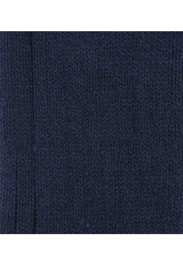 His Story - Ciepłe Wełniane Skarpetki Zimowe - Granatowe, Jednokolorowe. Kolor: niebieski. Materiał: poliamid, wełna, elastan