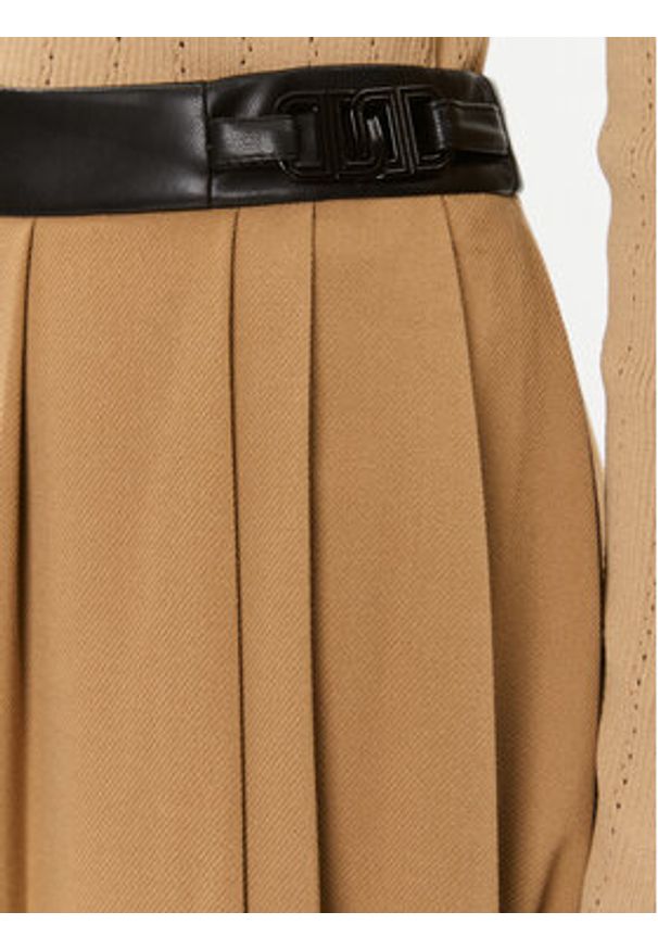 DKNY Spódnica mini P3GN7U37 Brązowy Regular Fit. Kolor: brązowy. Materiał: wiskoza, syntetyk