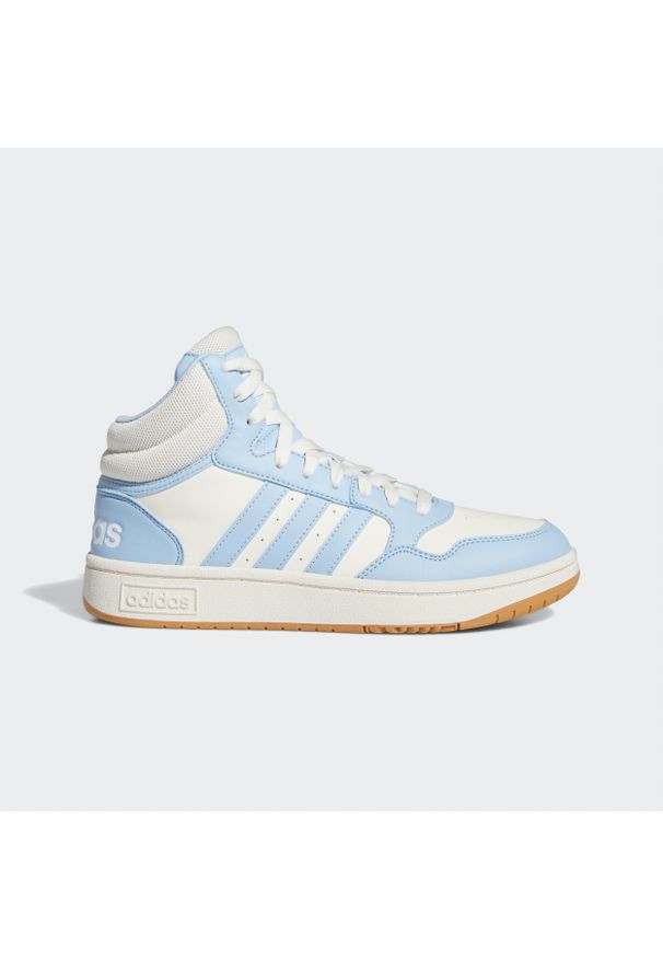 Adidas - Buty damskie ADIDAS Hoops 3.0 Mid. Okazja: na co dzień. Materiał: dresówka, kauczuk, syntetyk, skóra. Szerokość cholewki: normalna. Sport: turystyka piesza