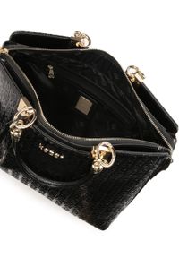 Kazar - Czarna biznesowa torebka w tłoczony wzór. Kolor: czarny. Materiał: skórzane. Styl: biznesowy #4