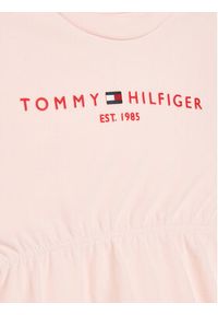 TOMMY HILFIGER - Tommy Hilfiger Sukienka codzienna KN0KN01625 Różowy Regular Fit. Okazja: na co dzień. Kolor: różowy. Materiał: bawełna. Typ sukienki: proste. Styl: casual