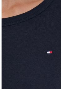 TOMMY HILFIGER - Tommy Hilfiger longsleeve bawełniany kolor granatowy. Kolor: niebieski. Materiał: bawełna. Długość rękawa: długi rękaw. Wzór: aplikacja. Styl: klasyczny #3