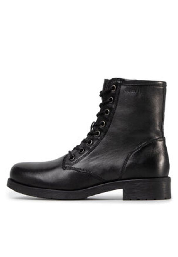 Geox Trzewiki D Rawelle A D046RA 000TU C9999 Czarny. Kolor: czarny. Materiał: skóra