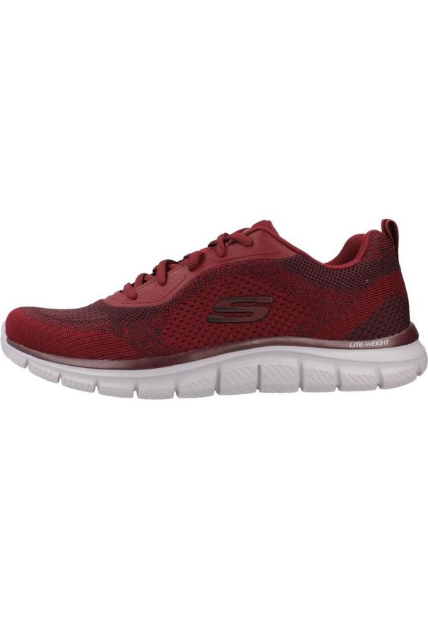 skechers - Buty SKECHERS TRACK Bordeaux. Kolor: czerwony. Materiał: tkanina