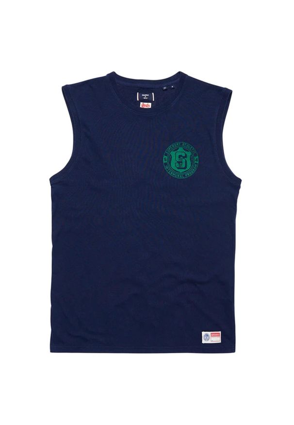 Koszulka sportowa męska Superdry Vintage Athletic. Kolor: niebieski. Materiał: bawełna. Styl: vintage, sportowy