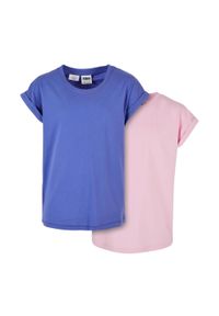 Urban Classics - Organiczna Koszulka Na Ramiączkach Dla Dziewcząt (zestaw 2 Sztuk). Kolor: niebieski, wielokolorowy, różowy. Długość rękawa: na ramiączkach #1