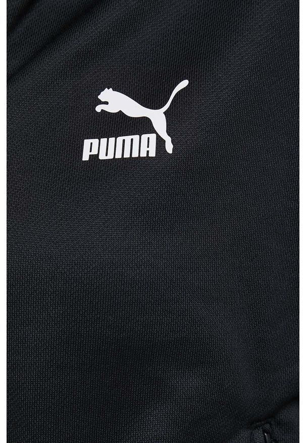 Puma bluza damska kolor czarny z aplikacją. Kolor: czarny. Materiał: poliester. Wzór: aplikacja