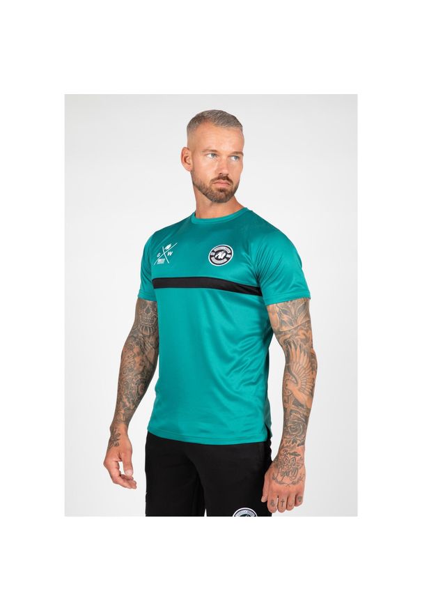 GORILLA WEAR - Vernon Koszulka - Teal Zielony. Kolor: zielony. Sport: fitness