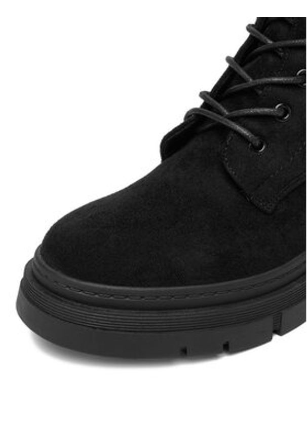 DeeZee Trzewiki HX22002-31 Czarny. Kolor: czarny. Materiał: materiał