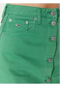 Tommy Jeans Spódnica trapezowa A-Line DW0DW15663 Zielony Regular Fit. Kolor: zielony. Materiał: bawełna