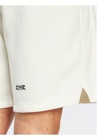 Adidas - adidas Szorty sportowe Z.N.E. Premium IR5223 Biały Loose Fit. Kolor: biały. Materiał: bawełna. Styl: sportowy
