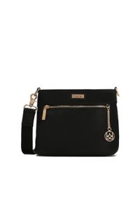 Kazar - Miejska torebka damska z materiału tekstylnego. Kolor: czarny. Materiał: skórzane. Styl: klasyczny #1