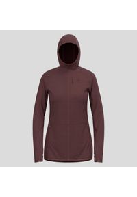 Bluza damska z kapturem Odlo Ascent Mid Layer Hoody Full Zip. Typ kołnierza: kaptur. Kolor: brązowy