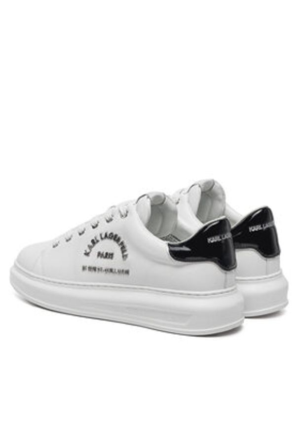 Karl Lagerfeld - KARL LAGERFELD Sneakersy Kapri KL52539K Biały. Kolor: biały. Materiał: skóra