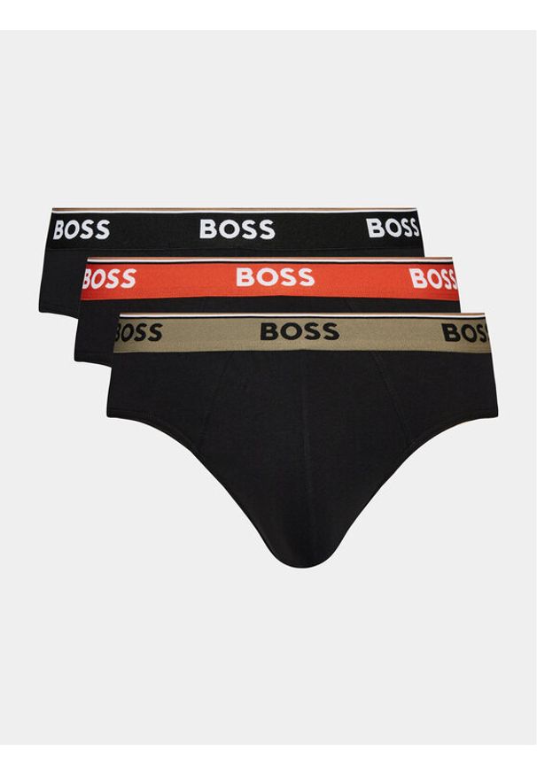 BOSS - Boss Komplet 3 par slipów Power 50495435 Kolorowy. Materiał: bawełna. Wzór: kolorowy