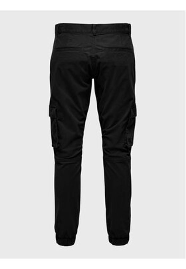 Only & Sons Spodnie materiałowe 22016687 Czarny Tapered Fit. Kolor: czarny. Materiał: bawełna
