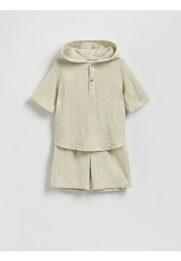 Reserved - Bawełniany komplet - jasnozielony. Kolor: zielony. Materiał: bawełna
