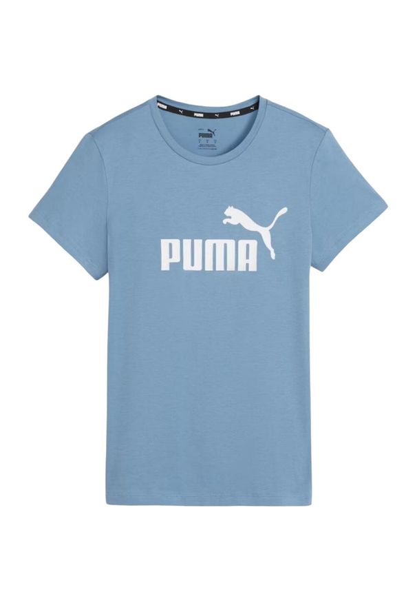 Puma - T-shirt Damski Logo ESS. Kolor: niebieski. Sport: turystyka piesza