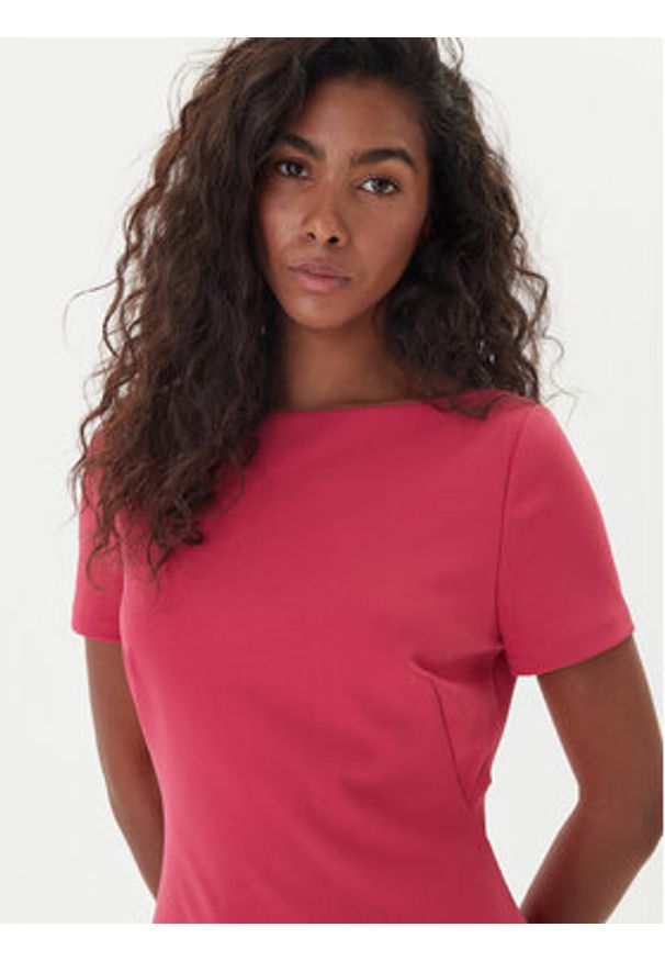 Calvin Klein Sukienka koktajlowa LV044D063G Różowy Slim Fit. Kolor: różowy. Materiał: syntetyk. Styl: wizytowy