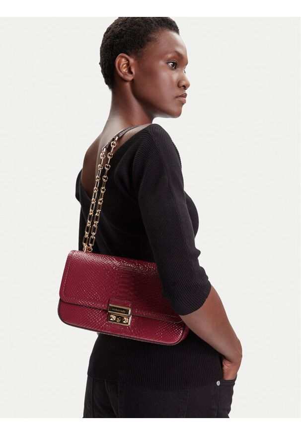 MICHAEL Michael Kors Torebka Tribeca 30T5G2RL7L Bordowy. Kolor: czerwony. Materiał: skórzane