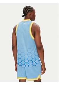 Puma Tank top Hoops Manchester City 631693 Błękitny Regular Fit. Kolor: niebieski. Materiał: syntetyk #3