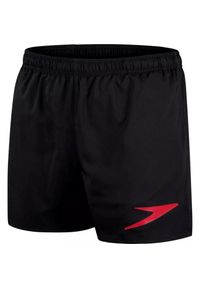 Speedo - Szorty Kąpielowe Męskie Logo Sportowe. Kolor: czarny, czerwony, wielokolorowy. Styl: sportowy