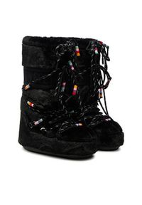 Moon Boot Śniegowce Icon Faux Fur BEADS80D1408990 Czarny. Kolor: czarny. Materiał: materiał