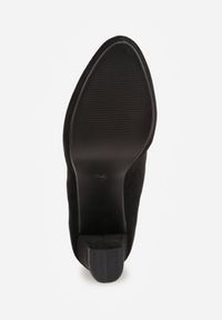 Renee - Czarne Czółenka Vices na Słupku ze Skórzaną Wkładką Linariah. Kolor: czarny. Materiał: skóra. Obcas: na słupku #2