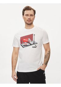 Puma T-Shirt Graphics Sneaker Box 680175 Biały Regular Fit. Kolor: biały. Materiał: bawełna #1
