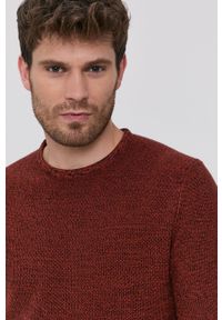 Only & Sons Sweter męski kolor bordowy. Okazja: na co dzień. Kolor: czerwony. Materiał: bawełna. Długość rękawa: długi rękaw. Długość: długie. Styl: casual #4