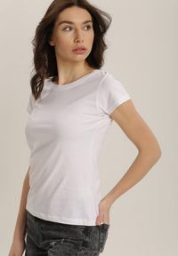 Renee - Biały T-shirt Nephegenia. Kolor: biały. Materiał: jeans, bawełna. Długość: krótkie. Wzór: jednolity. Styl: klasyczny