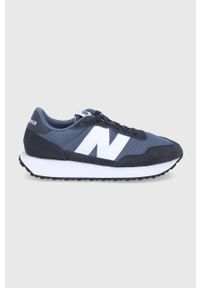 New Balance Buty MS237CA kolor granatowy. Nosek buta: okrągły. Zapięcie: sznurówki. Kolor: niebieski. Materiał: guma