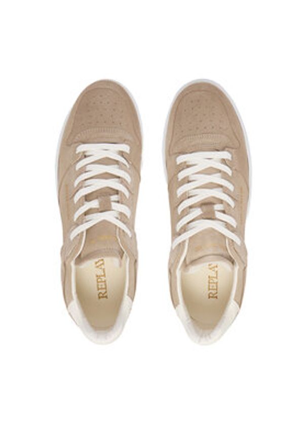 Replay - REPLAY Sneakersy GMZ6S .000.C0005L Beżowy. Kolor: beżowy. Materiał: zamsz, skóra