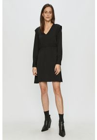 Vero Moda - Sukienka. Kolor: czarny. Długość rękawa: długi rękaw. Typ sukienki: rozkloszowane #3