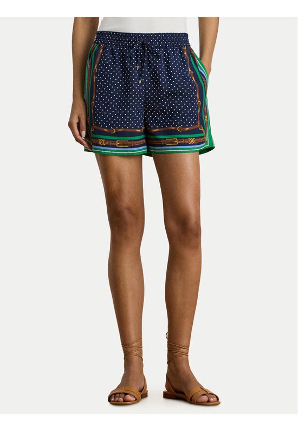 Lauren Ralph Lauren - LAUREN RALPH LAUREN Szorty materiałowe 200B20822001 Granatowy Regular Fit. Kolor: niebieski. Materiał: syntetyk