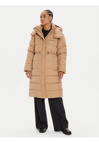 Calvin Klein Płaszcz zimowy K20K207740 Beżowy Regular Fit. Kolor: beżowy. Materiał: syntetyk. Sezon: zima