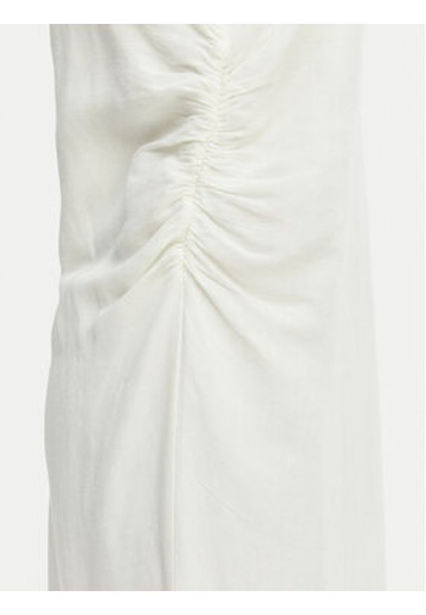 BOSS Sukienka letnia C_Delinna 50559243 Écru Regular Fit. Kolor: kremowy. Materiał: wiskoza. Sezon: lato