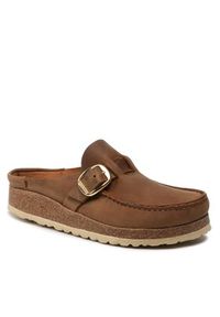 Birkenstock Klapki Buckley 1024028 Brązowy. Kolor: brązowy