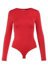 Born2be - Czerwone Body Maerane. Kolor: czerwony. Materiał: jeans. Długość rękawa: długi rękaw. Długość: długie. Styl: klasyczny #3