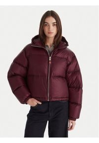 TOMMY HILFIGER - Tommy Hilfiger Kurtka puchowa WW0WW46541 Bordowy Regular Fit. Kolor: czerwony. Materiał: syntetyk #1