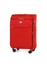 Wittchen - Średnia walizka miękka jednokolorowa czerwona. Kolor: czerwony. Materiał: poliester. Styl: elegancki #5