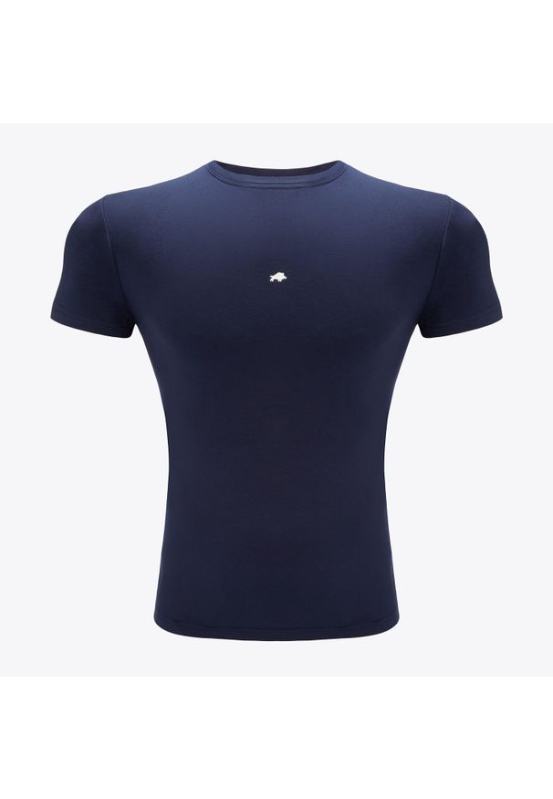 Koszulka slim DZIK® navy. Materiał: materiał