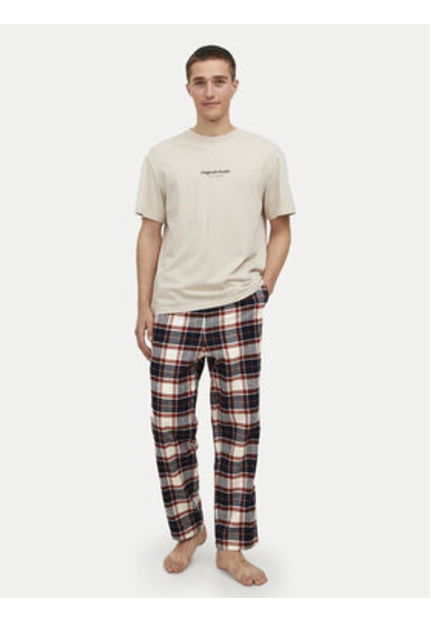 Jack & Jones Spodnie piżamowe Crimon 12182711 Kolorowy Regular Fit. Materiał: bawełna. Wzór: kolorowy