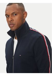 TOMMY HILFIGER - Tommy Hilfiger Bluza Global Stripe MW0MW38686 Granatowy Regular Fit. Kolor: niebieski. Materiał: bawełna #4